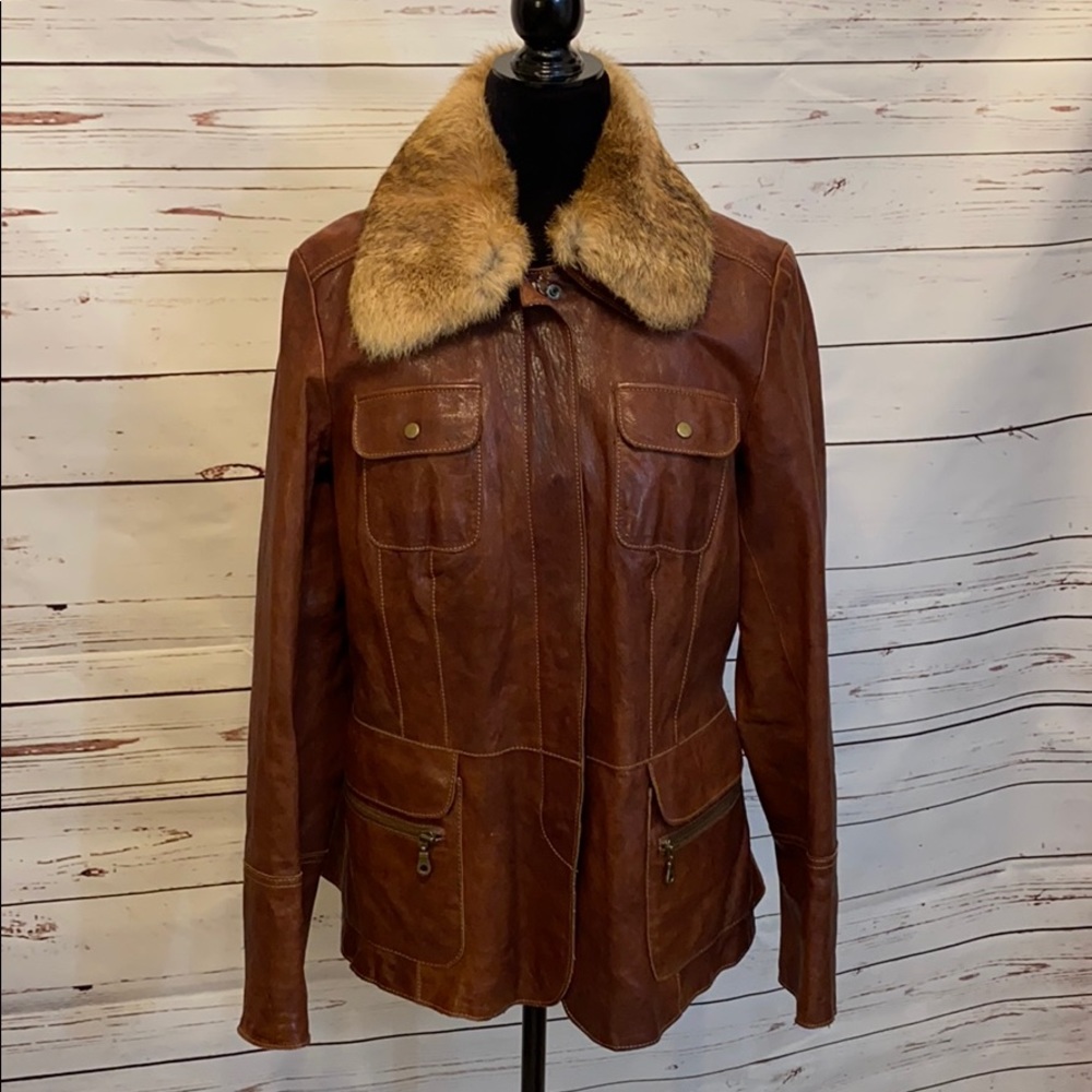 Danier Italian Leather Jacket Size Large